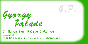 gyorgy palade business card